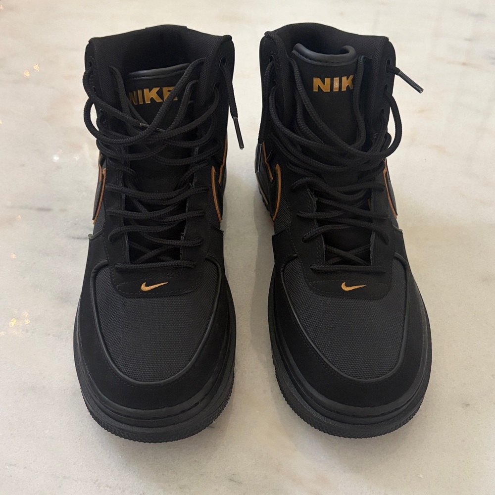 Nike Air Force 1 Boot Cordura Black/Gold Men’s 8 - Picture 2 of 7